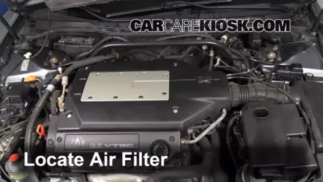 2002 Acura TL 3.2L V6 Filtre à air (moteur) Changement